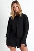 Shan Sofia Zip-up collar 3D jersey jacket